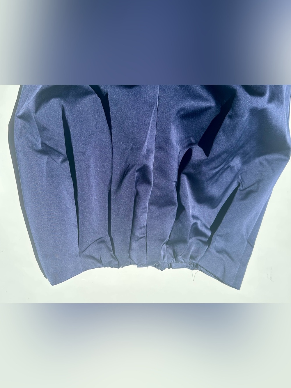 Zara Collection 14 A/W 2023 Taffeta Women's Navy Blue Balloon Midi Skirt, L - Picture 9 of 16